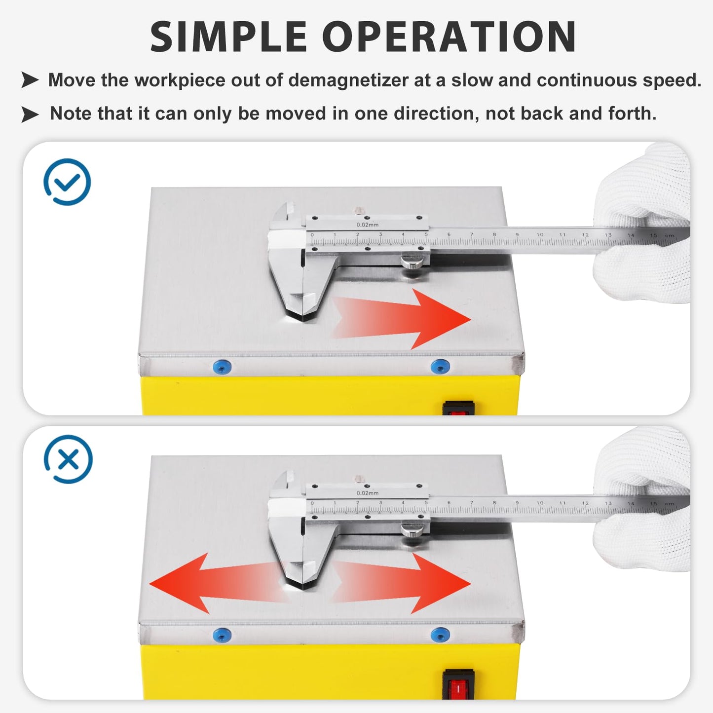 Epidioxi Plate Demagnetizer Tool Metal Demagnetizer 6.2” x 4.7” Degaussing Machine for Tool Dies Cutters (100, Watts)