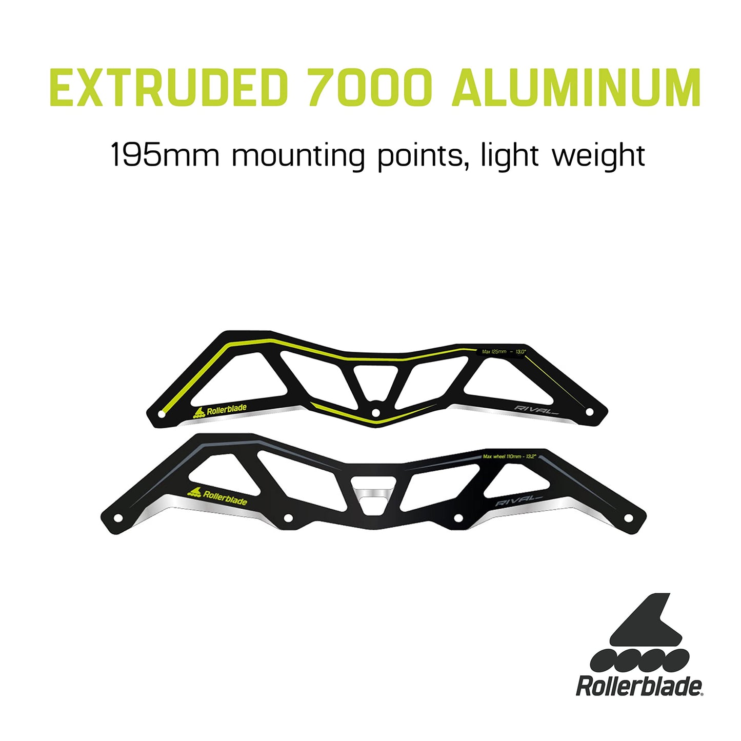Rollerblade Rival 12.8" Frame 3x125mm, 1 Pair