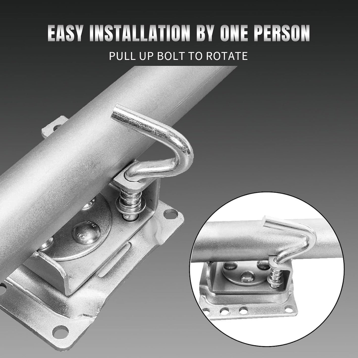 Road DAWG Boat Trailer Jack - Heavy Duty 1000 Lbs Capacity with 6-Inch Single Wheel & Swing-Back Design