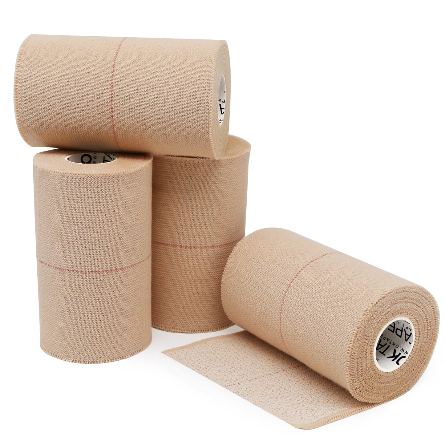 OK TAPE Elastic Adhesive Tape Bandage Tape Wrap 4 Inch Wide 4 Rolls