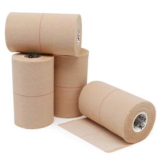 OK TAPE Elastic Adhesive Tape Bandage Tape Wrap 4 Inch Wide 4 Rolls