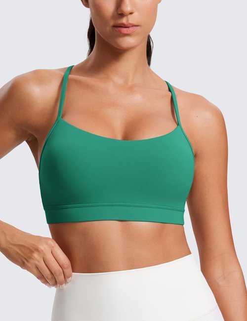 CRZ YOGA Sports Bra - Butterluxe Padded Racerback for Women | Low Impact Yoga Top in Various Sizes