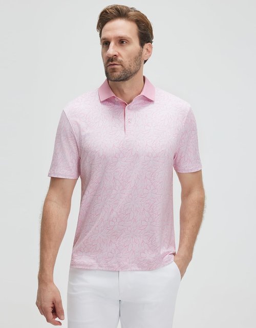 M MAELREG Golf Shirts for Men - Lightweight Moisture-Wicking Polo with Stylish Print Patterns