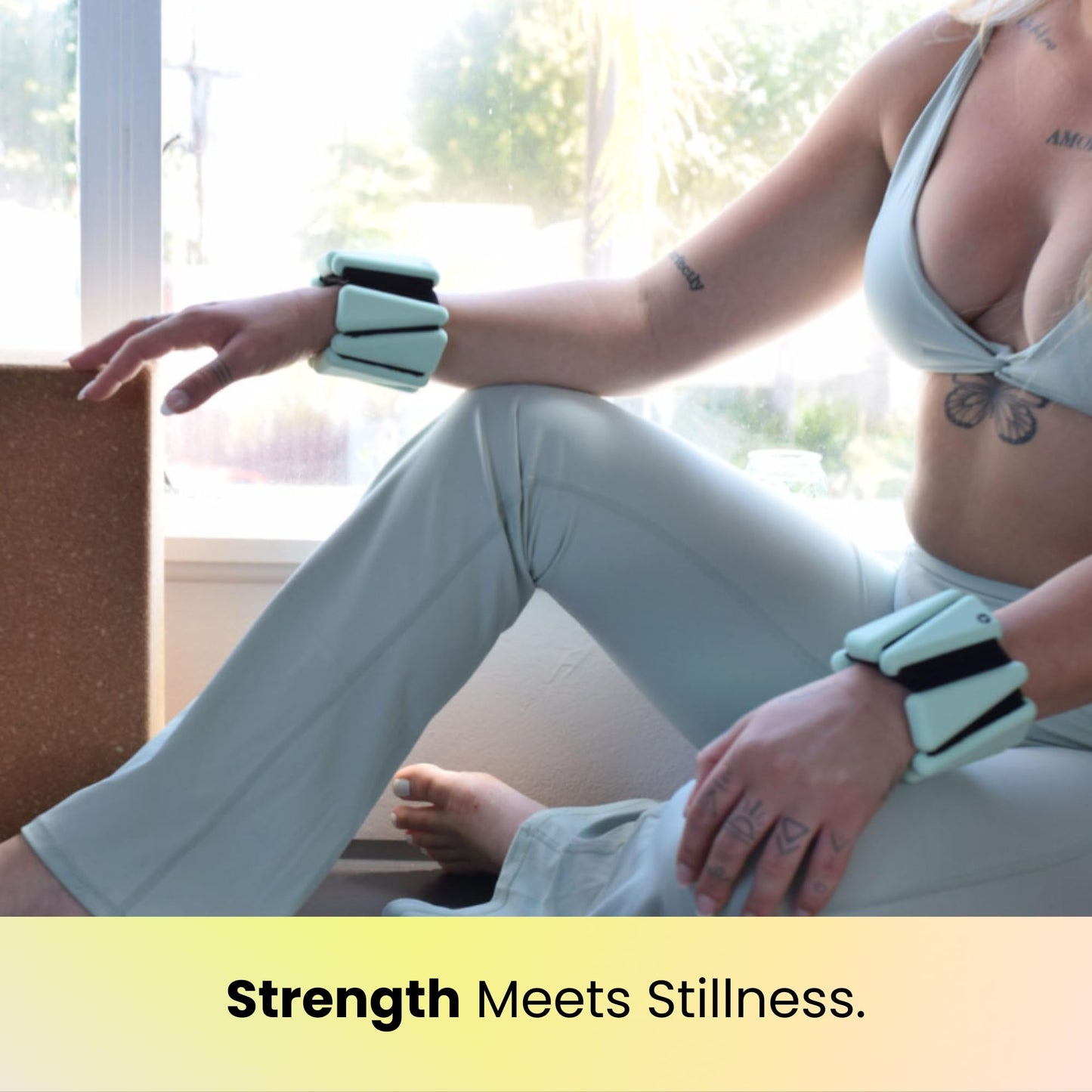 OmWeights - Wrist and Ankle Weights for Women and Men | Elevate Your Workouts With Weighed Bangles | Cardio, Yoga, and Pilates Ankle Weights For Women and Men | Adjustable Leg and Arm Weights 1lb Each (Rosewood)