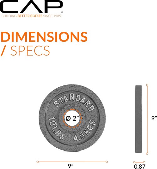 CAP Barbell Olympic Weight Plate - Durable 2-Inch Design | Multiple Sizes Available