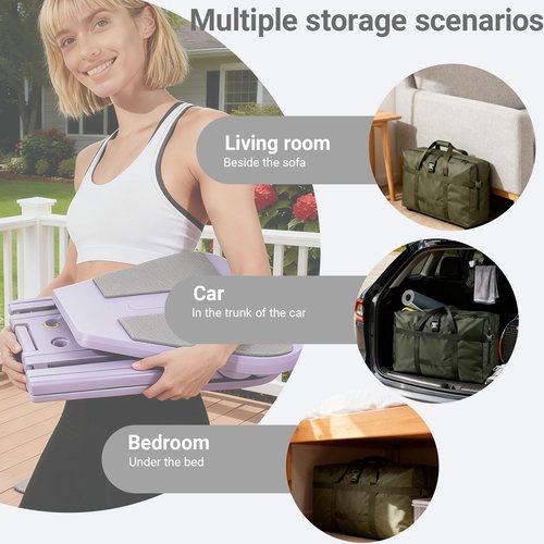 COLTUPWZ Pilates Reformer,Mini Portable Foldable Pilates Board for Home Workout,Multifunctional Pilates Reformer Sets for Women