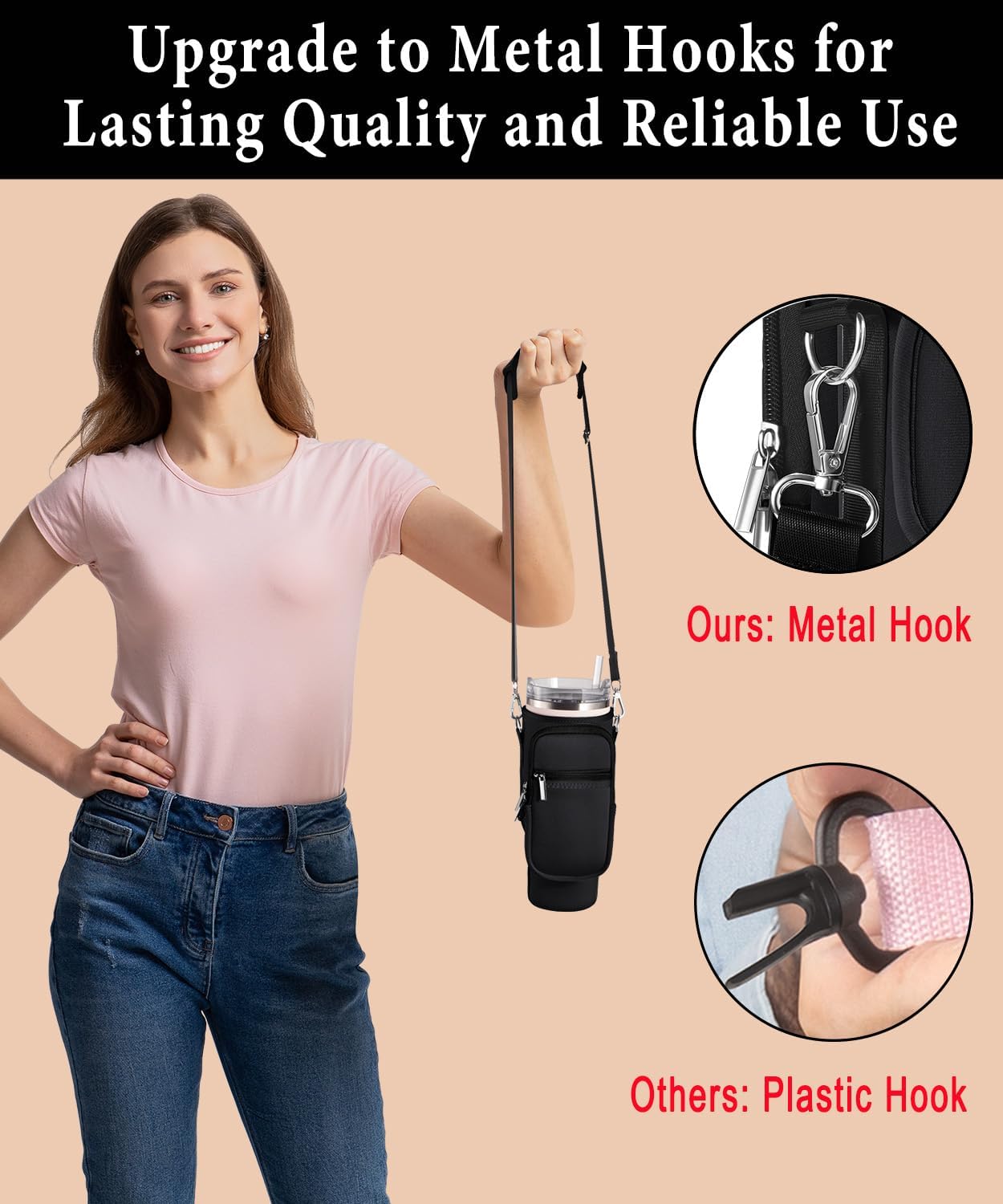 Simple Modern Carrier Bag - Phone Pocket & Adjustable Strap for Stanley 40 oz Tumbler
