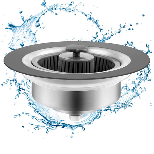 Drifop 3 in 1 Kitchen Sink Stopper and Strainer Combo, Pop Up Stainless Steel Kitchen Drain Strainer, Anti-Clogging Sink Strainer Basket with Handle for Standard 3-1/2 inch Drain, 1Pack