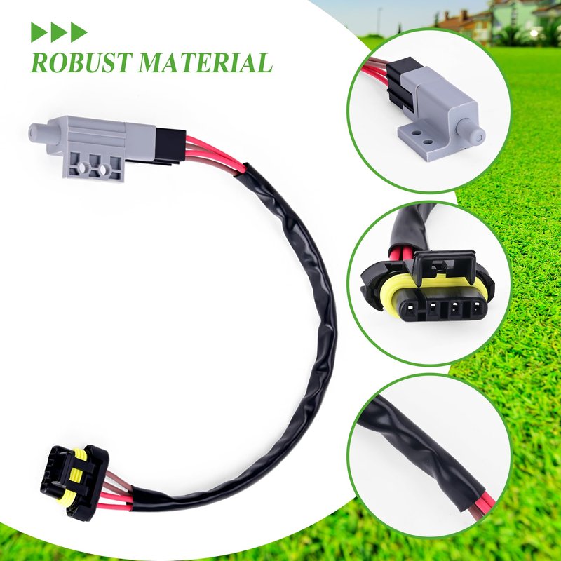 10L0L Golf Cart Accelerator & Brake Pedal Switch with Jumper Harness, Compatible with EZGO RXV 2008-up Electric, Replaces OEM 607605 610668 606711 612889 615747