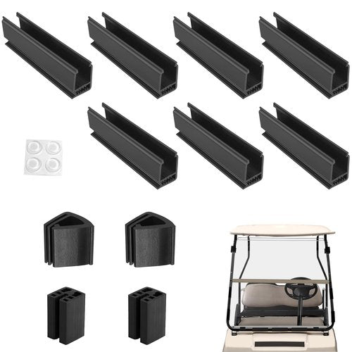 Golf Cart Windshield Clips Kit with Windshield Mounting Sash Clips for Club Car DS/Yamaha,Windshield Retaining Clips Fit 1"x1" Struts Rail for Club Car DS 1982-up/Yamaha G2 G8 G9 G14 G16 G19 G22