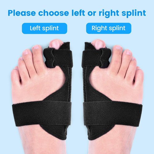 Broken Big Toe Splint Brace, Fracture Big Toe Protector for Dislocations, Injuries, Sprains, Support with 2 Stainless Steel Plate - Right