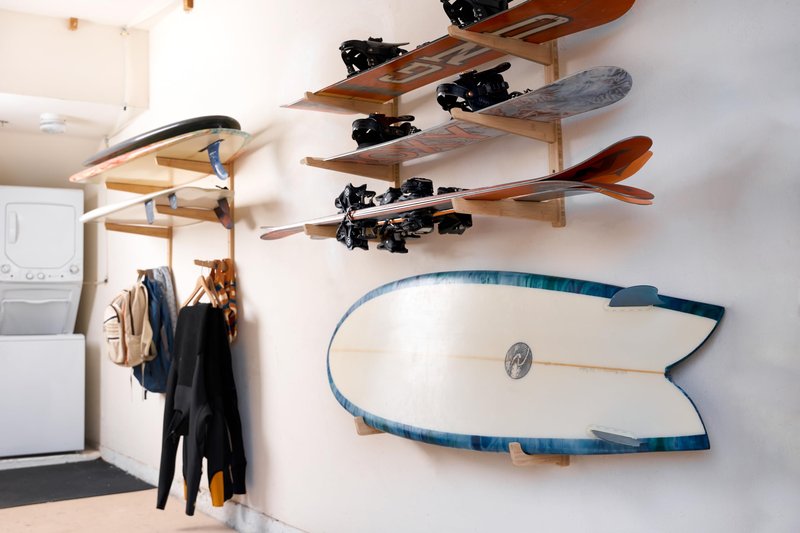 Vagabond Racks Surfboard Wall Mount, Bamboo Surfboard Rack Wall Storage & Display for Longboards & Shortboards, Horizontal Surfboard Holder, Home, Garage