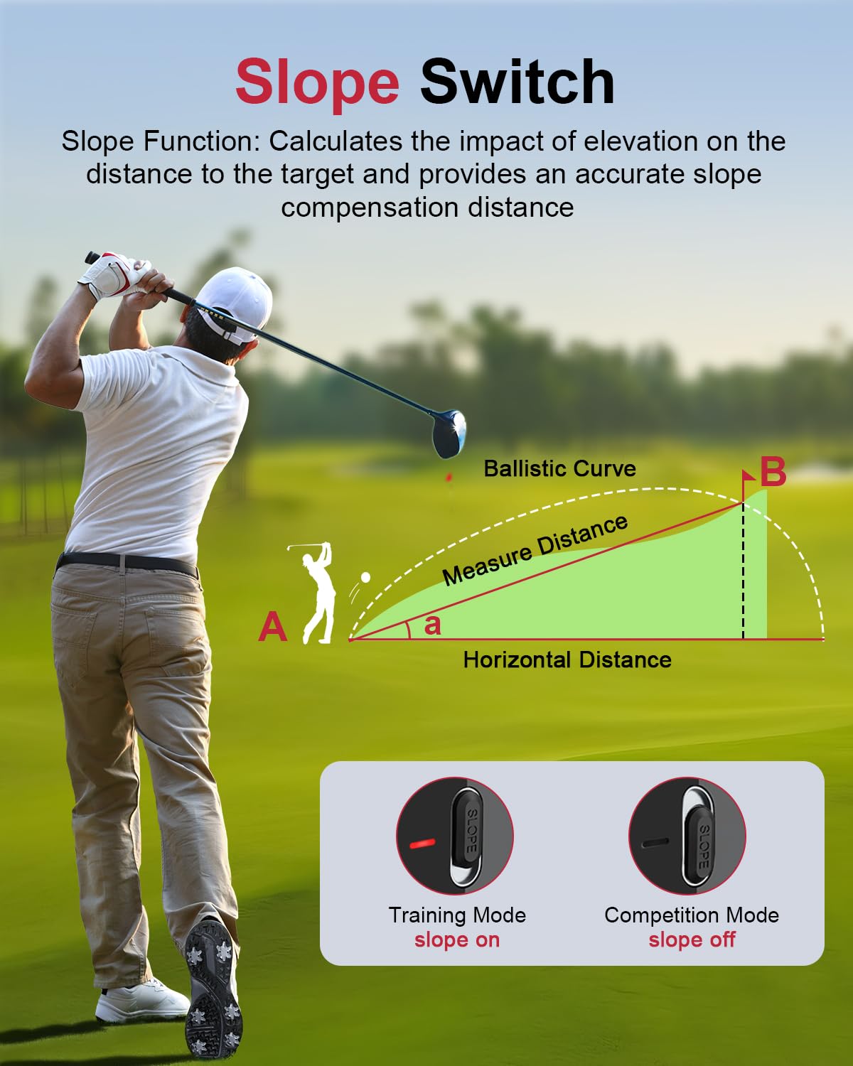 Golf Rangefinder with Slope, Golf Laser Rangefinder with Bag, 1300 Yards Rechargeable Range Finders Golfing with Flag Lock Vibration,LED Optical Lens7X Magnification,Speed Mode (Grey)