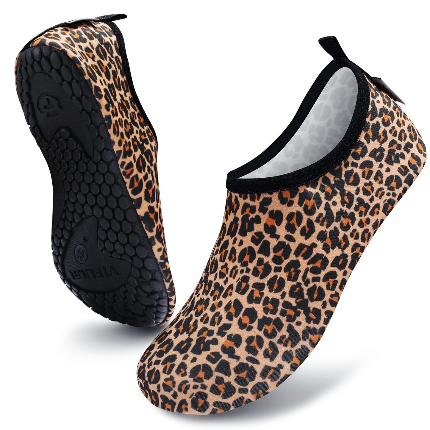 VIFUUR Water Sports Unisex Shoes Leopard Orange - 9-10 W US / 7.5-8.5 M US (40-41)