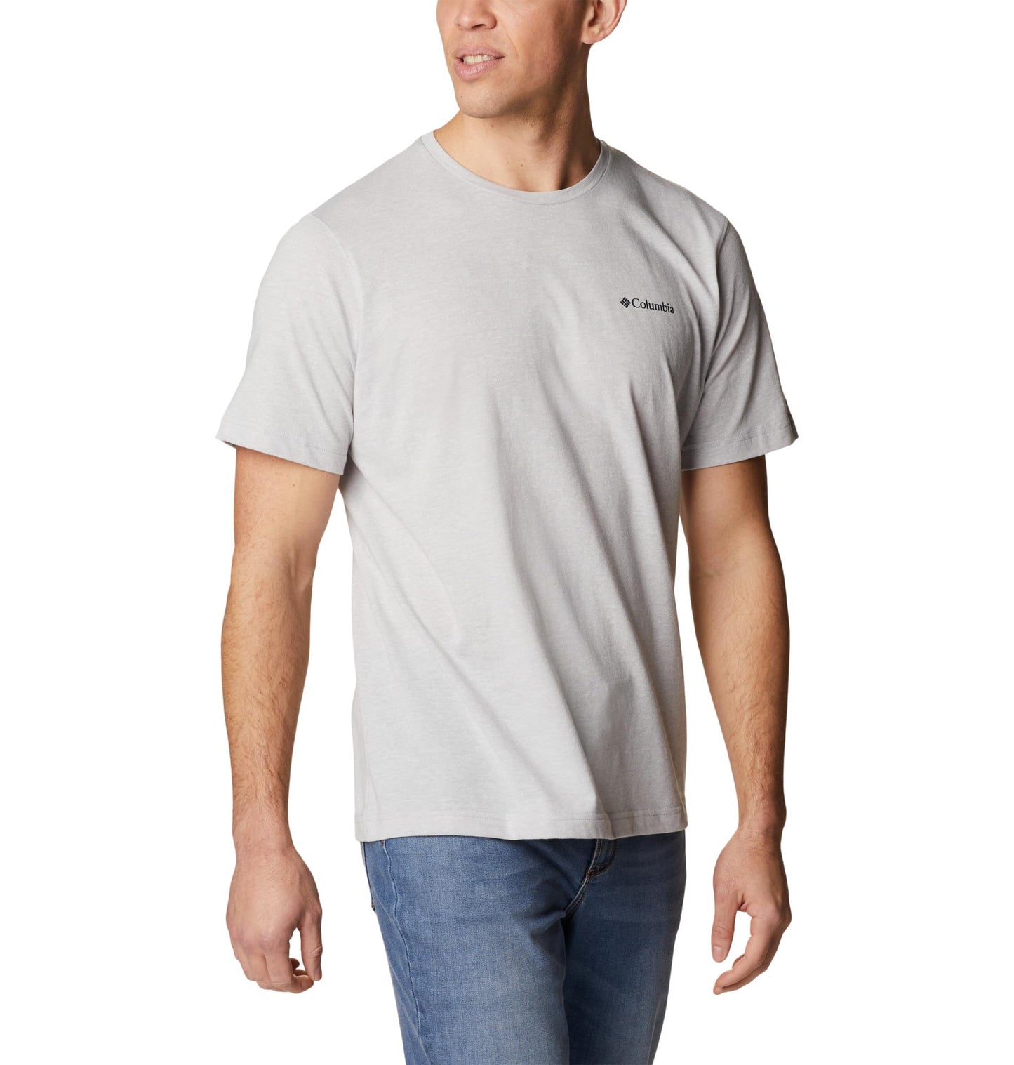 Columbia Mens Thistletown Hills Short Sleeve T-Shirt, Columbia Grey Heather, X-Large