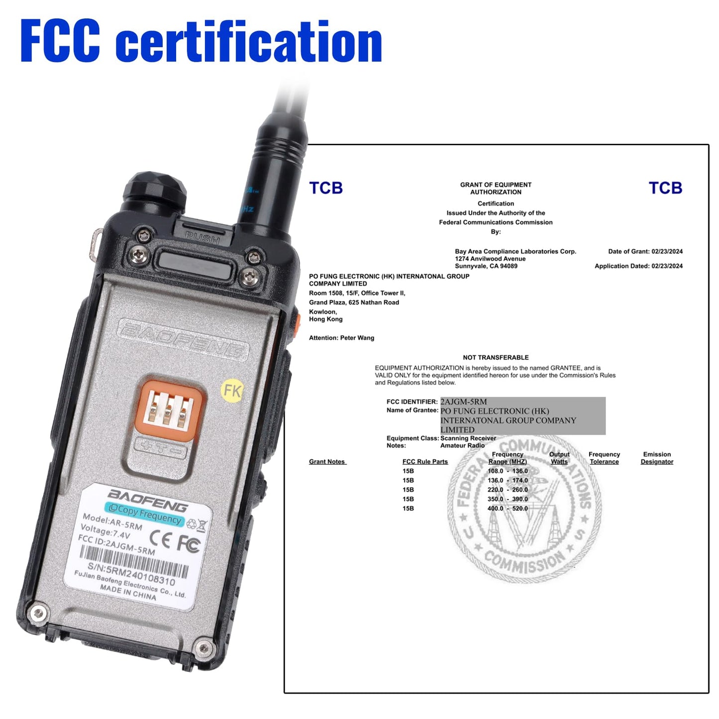 Ham Radio Baofeng Radio10W 5RM FM Radio Handheld Two Way Radio Long Range AR-5RM NOAA Weather Radio DTMF Walkie Talkies Copy Frequency 999CH USB-C Charger 3800mAh Battery Survival Radios (2 Pack)