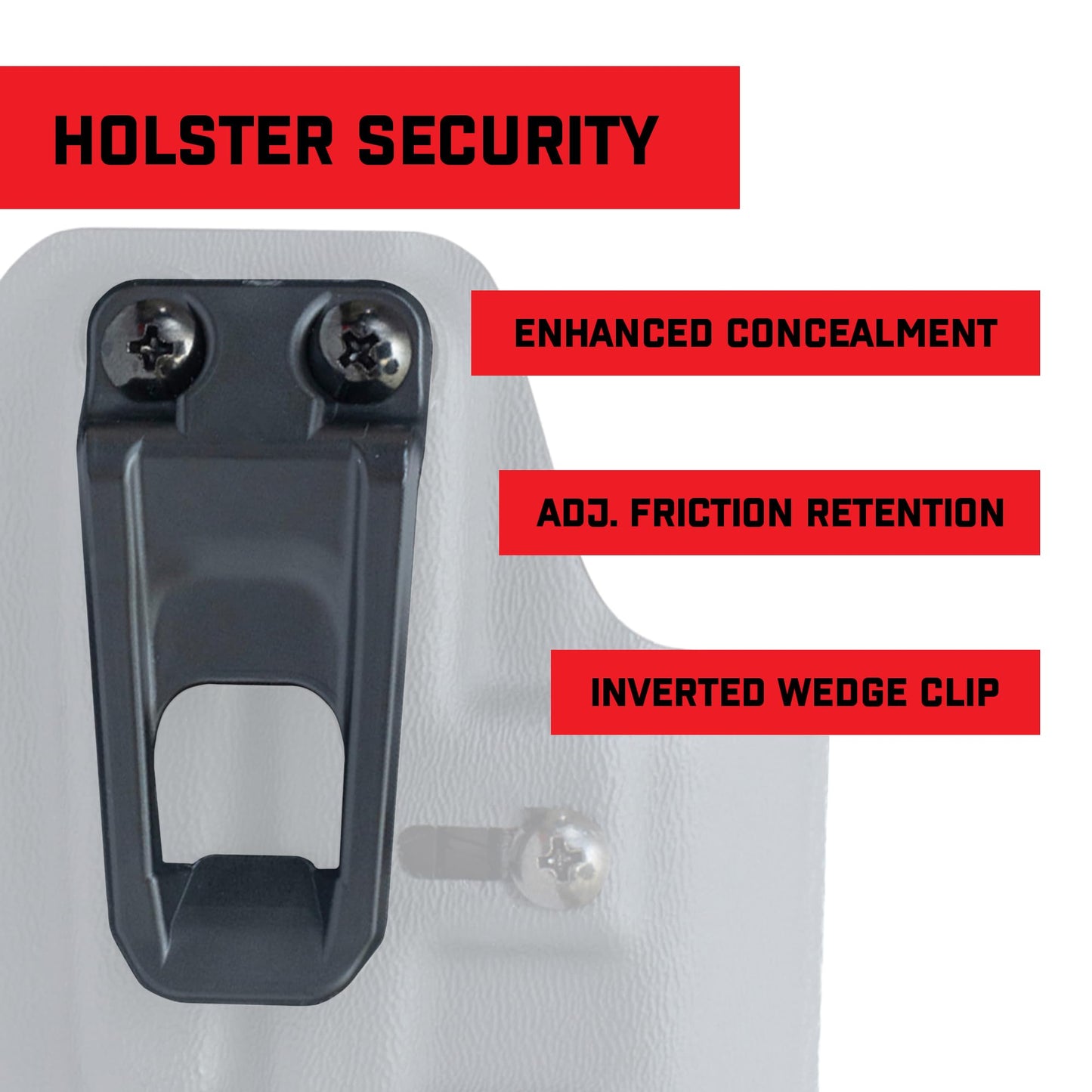 Crucial Concealment® - Ambidextrous Universal Light Holster for TLR-1/TLR-1 HL | Concealment Holster with Light | Adjustable Retention | IWB Holster Clip
