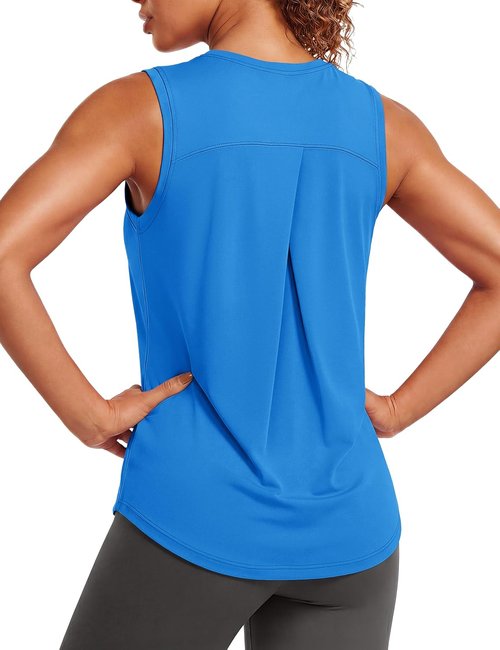 MAGCOMSEN Workout Tank Tops for Women - Sleeveless Moisture-Wicking Athletic Shirts | Summer Loose Fit