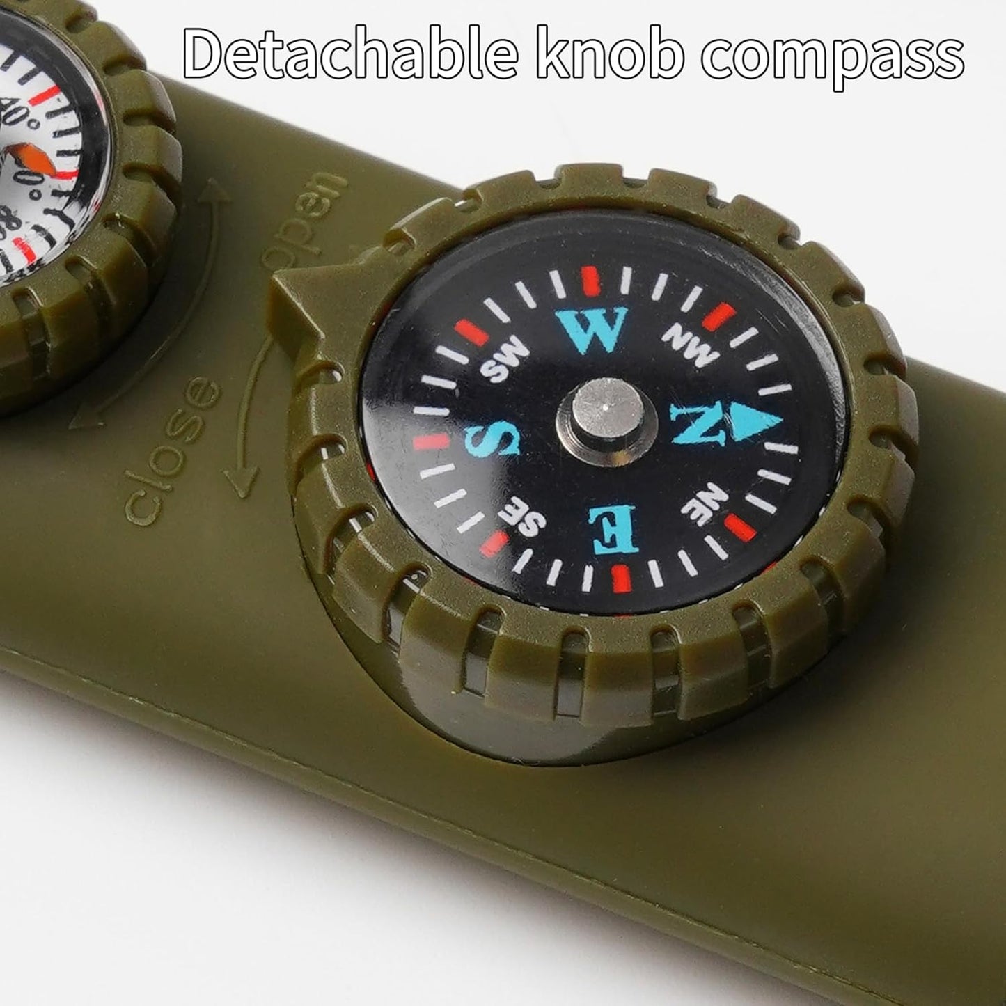 Skiennix Multifunctional Survival Whistle - Emergency Safety Gear with Compass & Thermometer | Ideal for Hiking, Camping, Boating