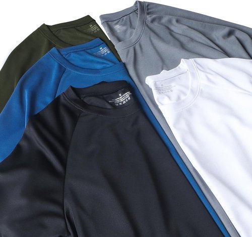 HovSiyla Running Shirts for Men - Breathable Dry Fit Athletic Tops | 1/5 Pack Cool Gym Tees
