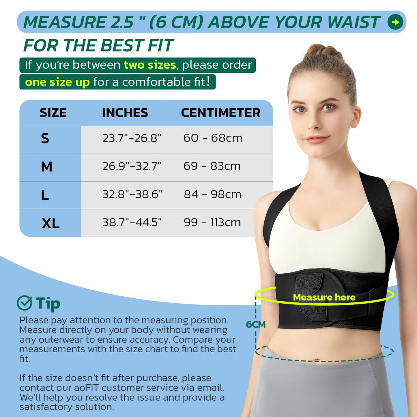 aoFIT Posture Corrector for Women - Lightweight and Breathable Back Brace for Pain Relief, Rounded Shoulders and Hunchback, Compact & Portable with Fashionable Design, Invisible Under Clothes Black M