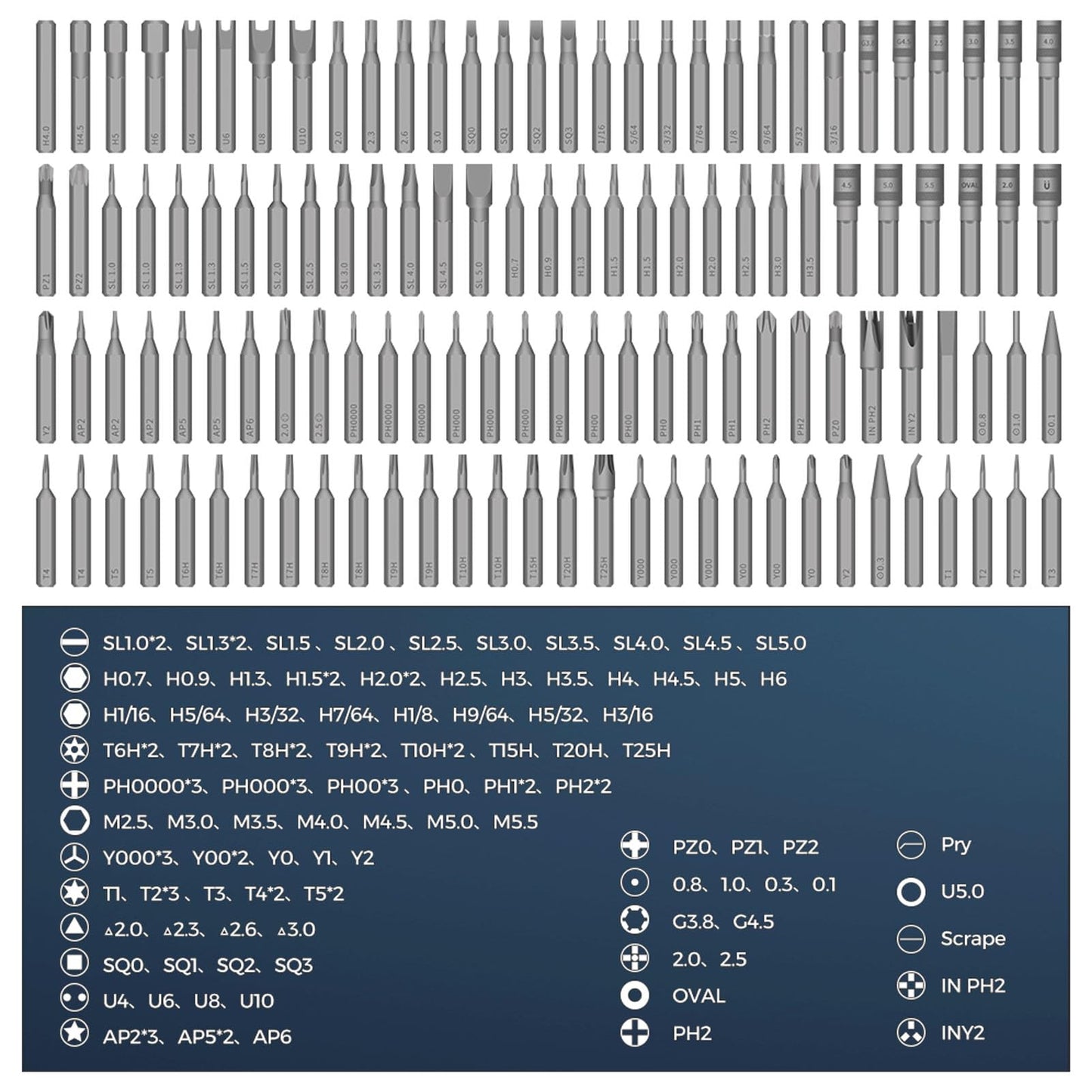 YitaiIns Mini Screwdriver Set 126 Magnetic CR-V Bits with Mechanical Reel Design, Ergonomic Anti-Slip Handle, Precision Tools for Laptops, Phones, Game Consoles, Watches, and Electronics