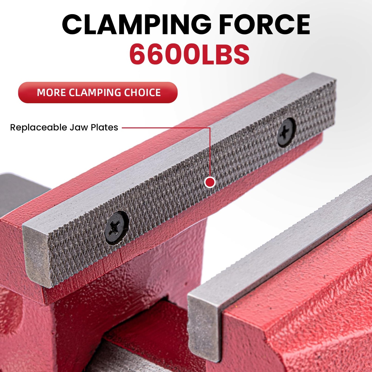 Forward 1306 6 Inch Home Vise Ductile Iron 6" Bench Vise Homeowner's Vice with Anvil and Swivel Base