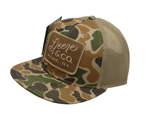 John Deere Men's Camo Deere Script Patch Hat/Cap