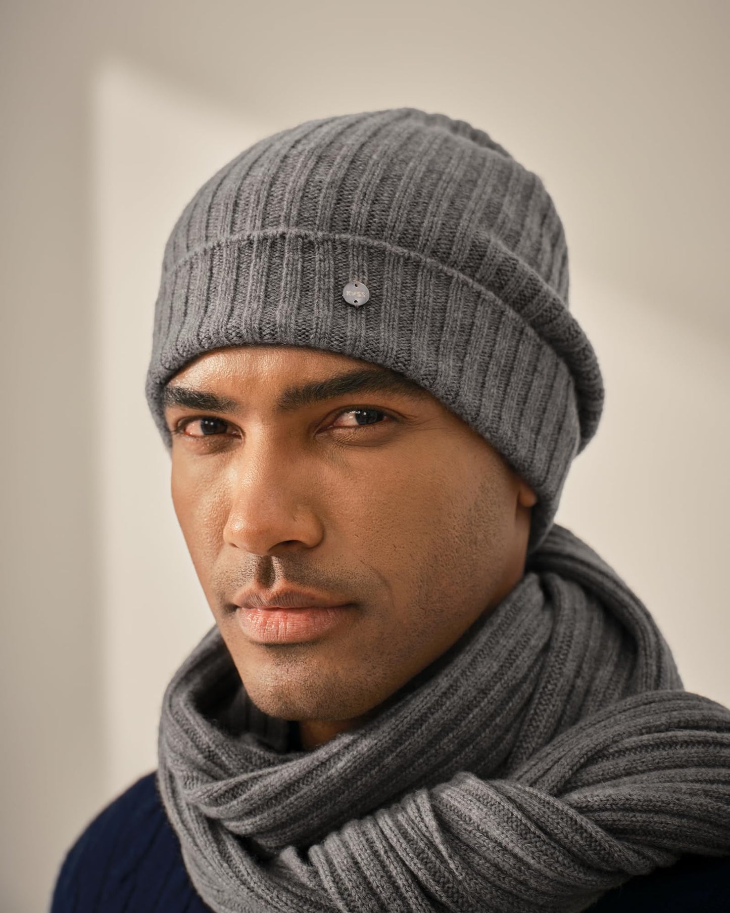KVSS 100% Pure Cashmere Beanie for Women & Men Knit Winter Hat Cuff Rib Cap | Luxury from Inner Mongolia