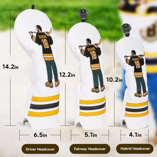 Golf Club Covers for Woods and Drivers Funny Movie Character, Driver |Fariway Wood |Hybrid Headcovers Exquisite Embroidery Craftsmanship (Driver Headcover 1PC)
