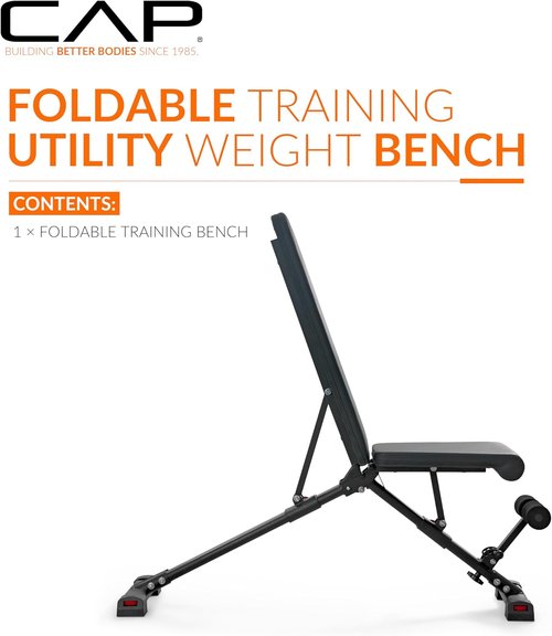 CAP Barbell Adjustable Multi-Purpose Strength Training Weight Bench - Versatile Design & Options
