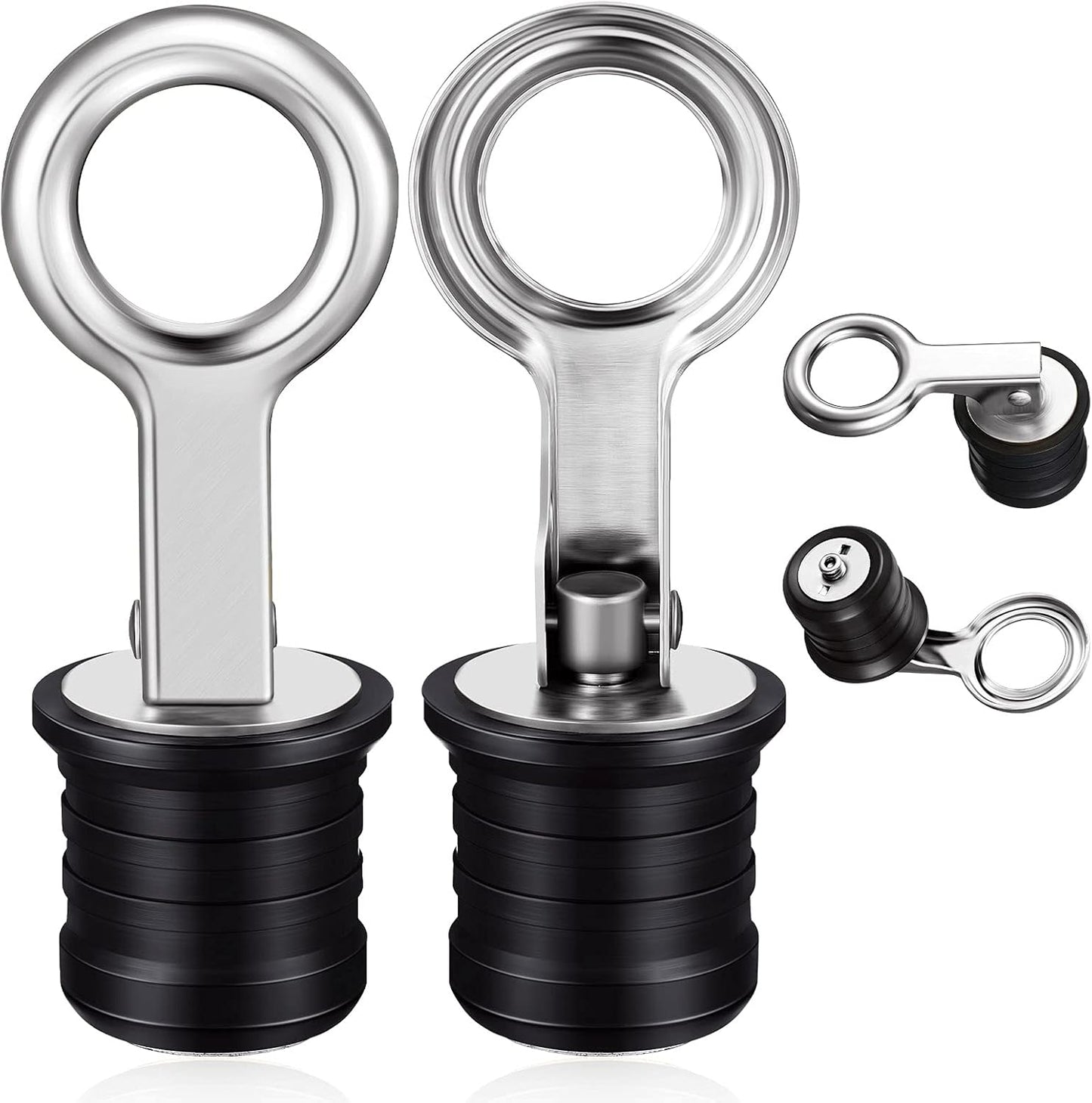 Skiennix Stainless Steel Drain Snap Plug - Durable 1-Inch Boat Drain Plug (2 Pieces)