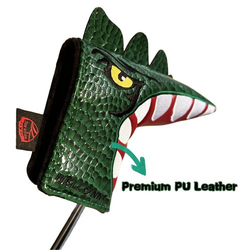 Cool Dinosaur Golf Blade Putter Cover Headcover Club Protective Case, PU Leather Golf Putter Head Covers Magnetic Golf Headcovers Gifts for Men