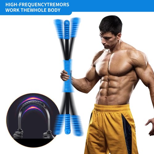 Zxfuture Fitness Bar for Workout,Elastic Exercise Bar, Vibration Weight Stick,Fat Buring Workout Bar for Yoga Pilates Sports,Core Strength Training,Arm Shoulder Stretch at Home Gym.