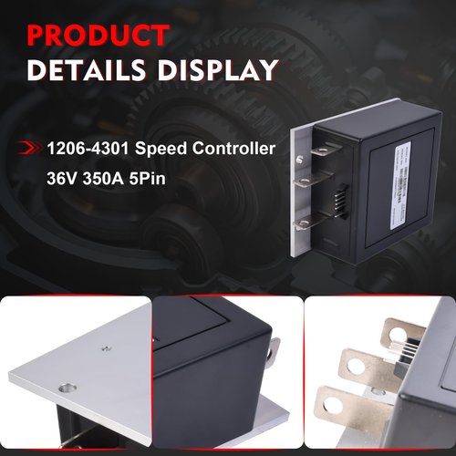 Merautop SJ 1206-4301 Speed Controller 36V 350A 5Pin Compatible with Curtis Golf Cart E-Z-GO EZGO TXT, Series ITS 1994-2019 Replace 25864G03, 25864G04, 25864G05, 25864G09