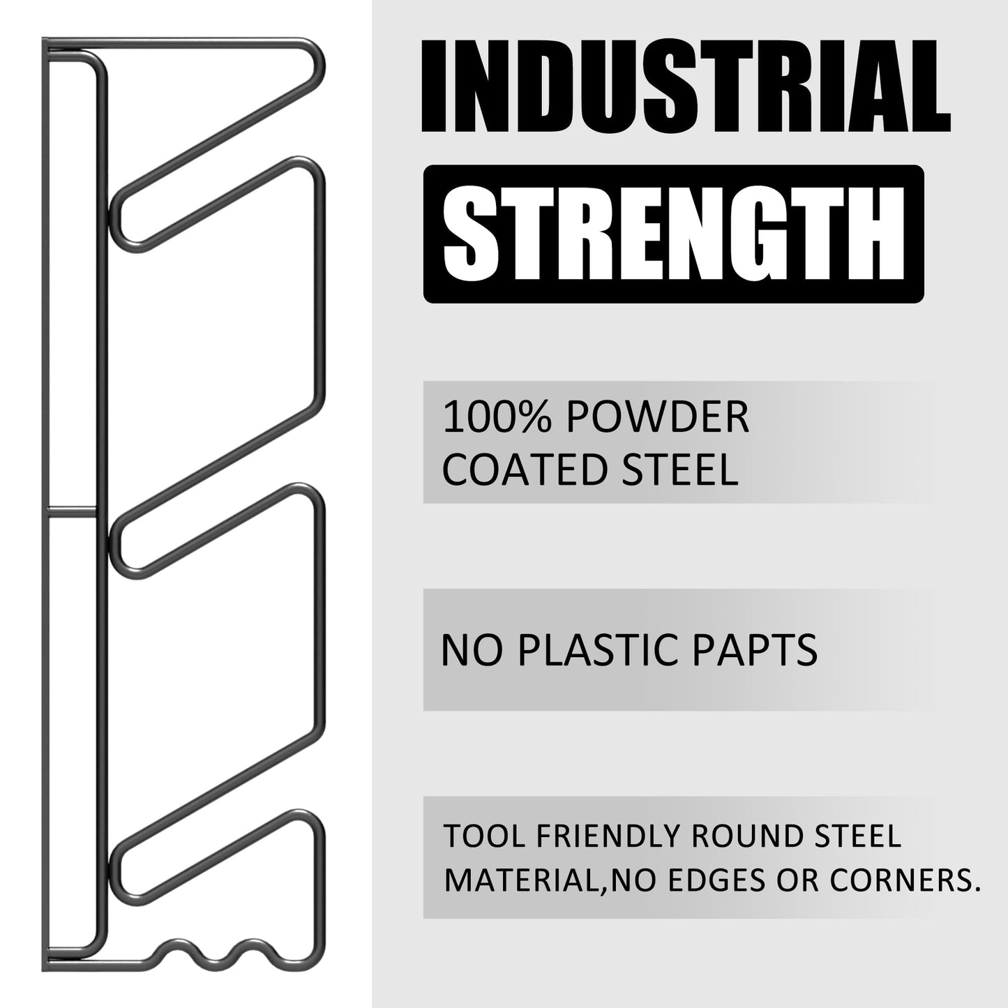 UNIREDPOWER Skateboard Storage Rack, Wall Mounted Organizer Shelf, Wall Display Hanger Holds Up 3 Pairs of Longboard Deck, Garage, Home, Shed