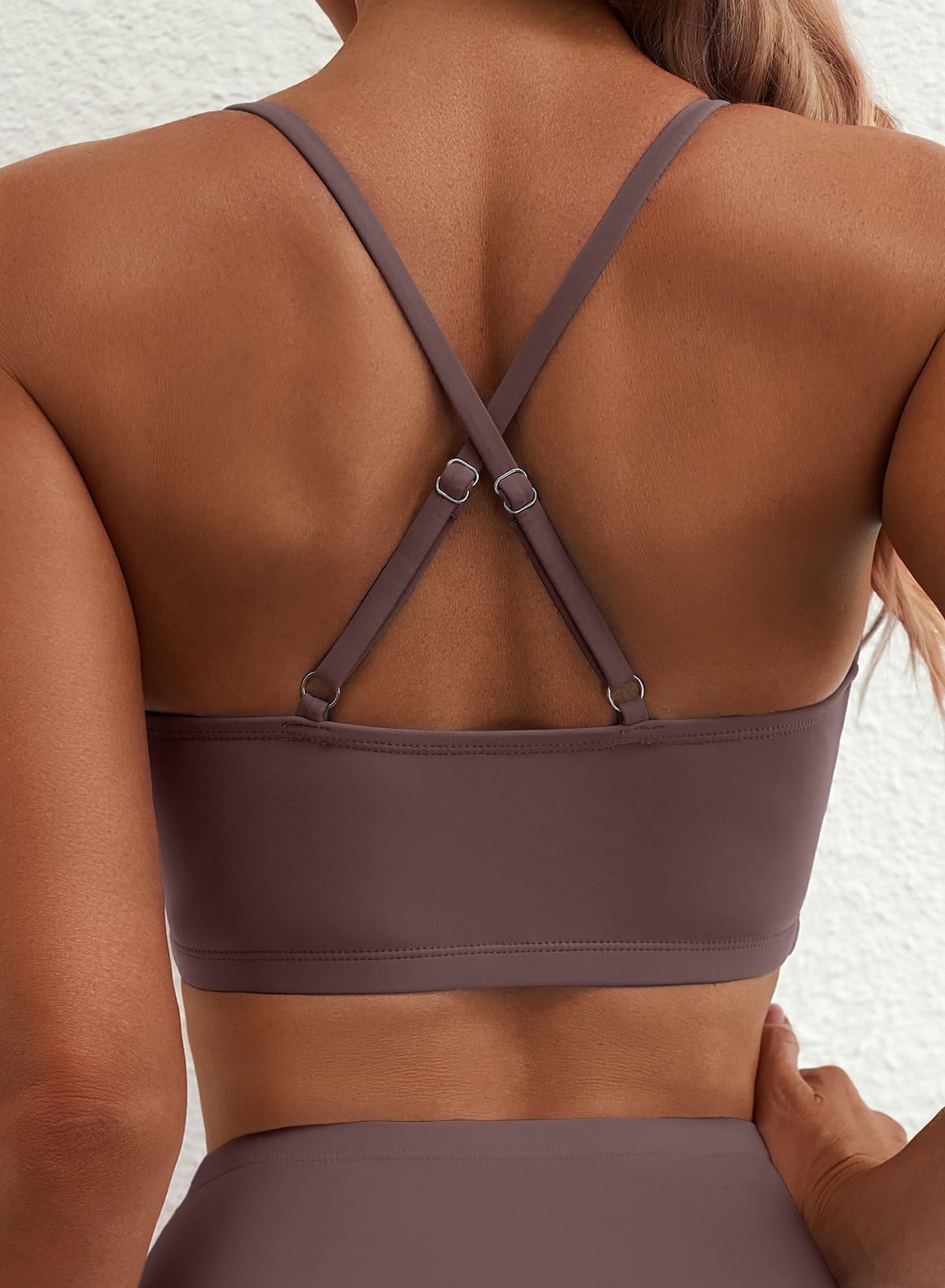 Herseas Bikini Top U-Wire Supportive Cutout Bathing Suits Tops Padded Stretchy Modest Swimsuit Bra Trendy Ruched Beach Swimsuits for Women 2026 Summer Brown Large