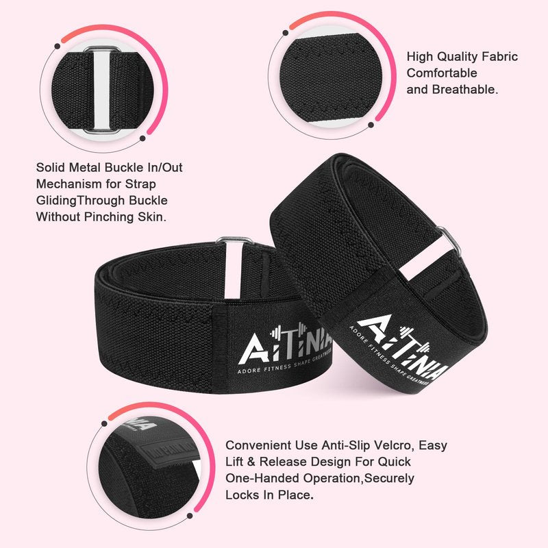 Booty Bands for Women Glutes & Hip Building, Blood Flow Restriction Bands BFR Bundle Booty Bands, Best Fabric Glute Bands Resistance Bands for Exercising Your Butt, Squat, Thigh, Fitness (Black 01)