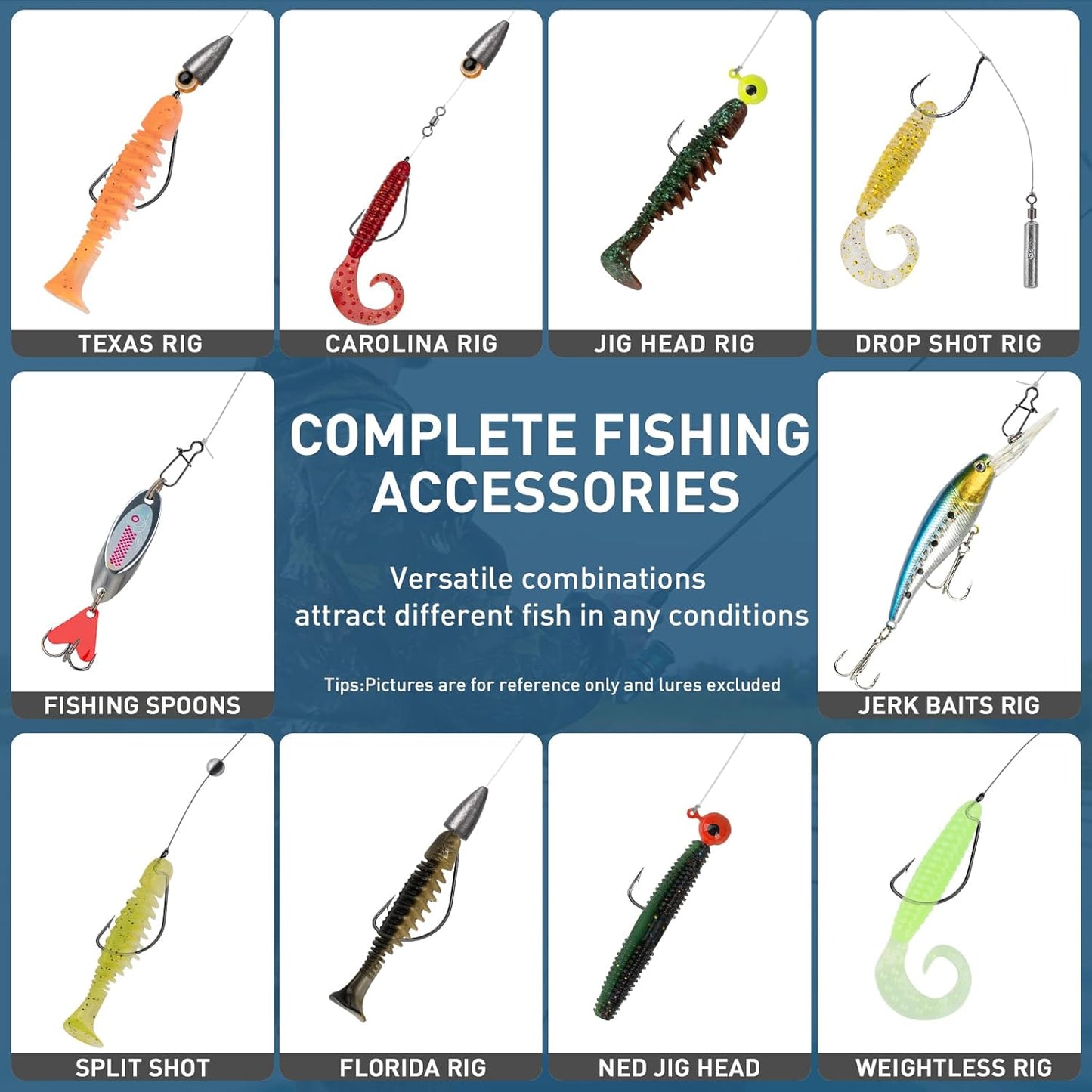 THKFISH Fishing Lures Kit - Complete Bass Fishing Gear with Topwater Baits & Accessories | Freshwater Tackle Box