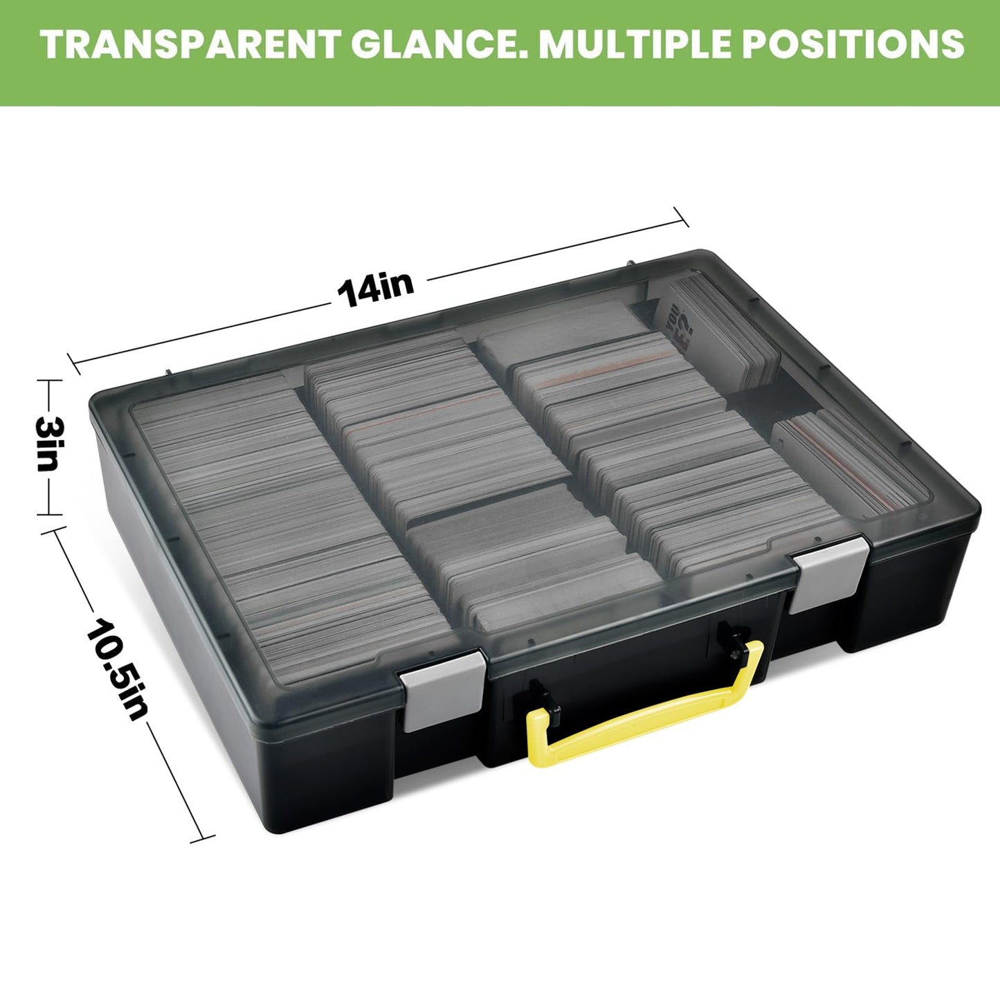 ALKOO 2200+ Trading Card Storage Box for MTG/for CAH, for Sports/Game Cards