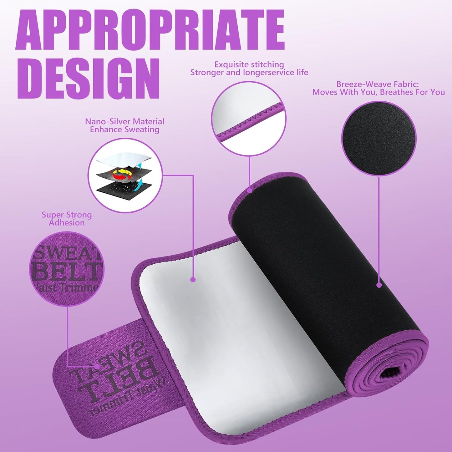 MORECOO Waist Trainer for Women - Effective Lower Belly Fat Reduction | Sweat Band Body Shaper