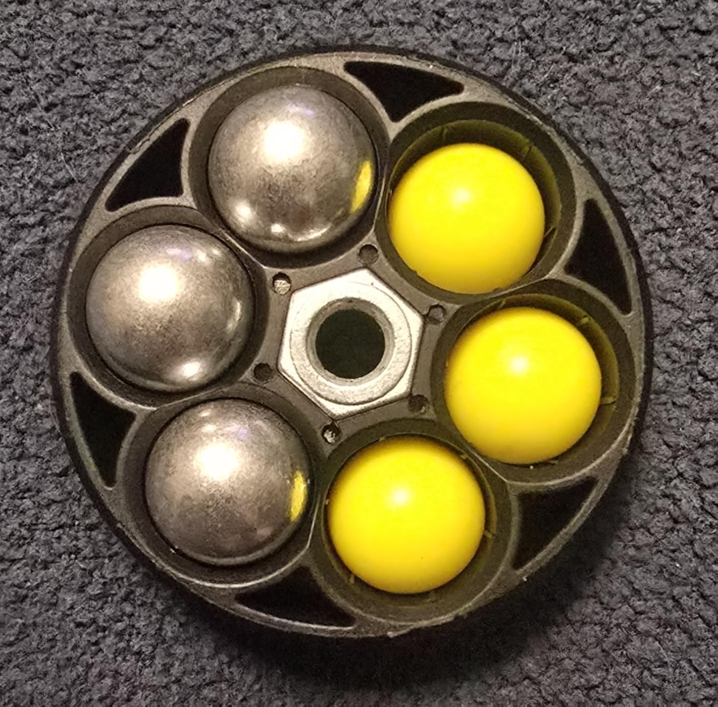 60 Counts Solid Nylon 50 Cal. Paintballs 50 Cal Rubber Balls Ammo for TR50/TP50/HDP50/HDR50 Reusable .50 Caliber Hard Plastic Projectiles for Self Defense (Yellow)