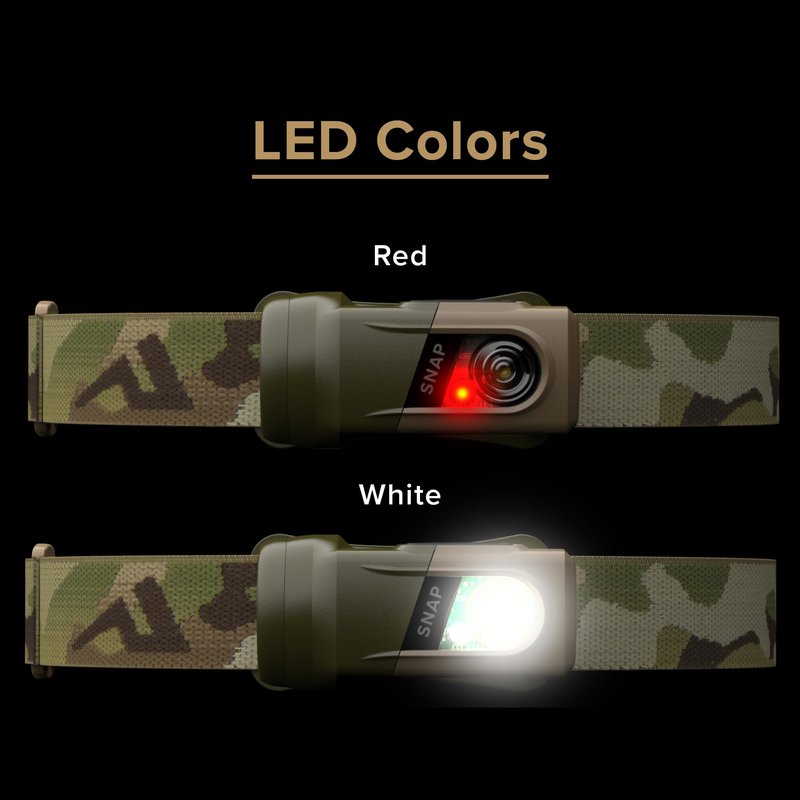 Princeton Tec SNAP 450 RW Kit – Multi‑Use 450‑Lumen Magnetic Headlamp/Flashlight/Area Light, Red & White LEDs, Long Run Time, IPX4 Water‑Resistant, Modular Kit w/Bike Mounts, USA Made, Multicam