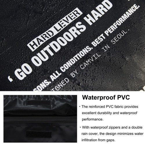 CAMVIL 20 Cubic Waterproof Car Rooftop Cargo Carrier Bag, Soft-Shell Car Roof Bag for All Vehicle with/Without Racks, Includes Waterproof Zip, Anti-Slip Mat, Door Hooks, Storage Bag