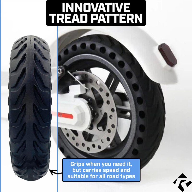 Revere USA Solid Electric Scooter 8.5 inch Tire, 8.5" x 2.0" Tubeless Front or Rear Replacement Honeycomb Rubber Tires Xiaomi m365, Mijia Pro, Gotrax GXL V2, Gotrax XR, 8 1/2'' Wheels Solid Tires 2pc