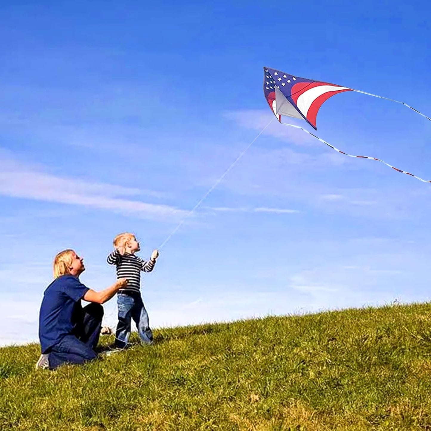 Mint's Colorful Life 60'' Delta Kite - Easy Flying Kite with 7.1in Reel Winder | Perfect for Kids & Adults
