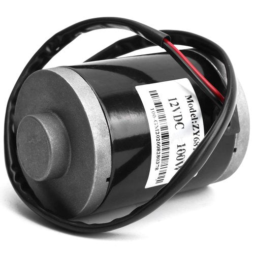 E-Scooter Brushed Motor, 12V 100W High Speed Brush Motor with 384 Pulley Belt Electric Motor for Electric Scooter Electric Modification Accessories