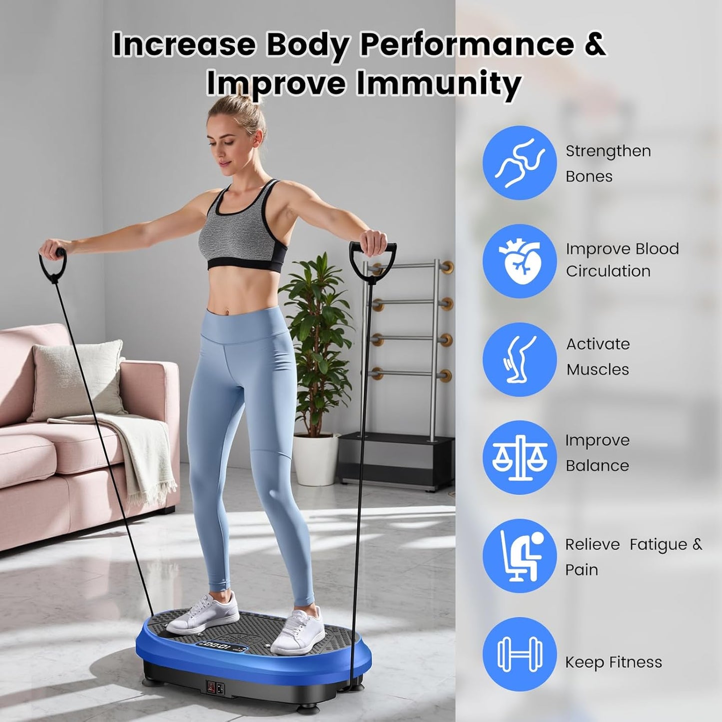 Skiennix Vibration Plate - Full Body Shaker Machine for Lymphatic Drainage | Bluetooth Fitness Platform
