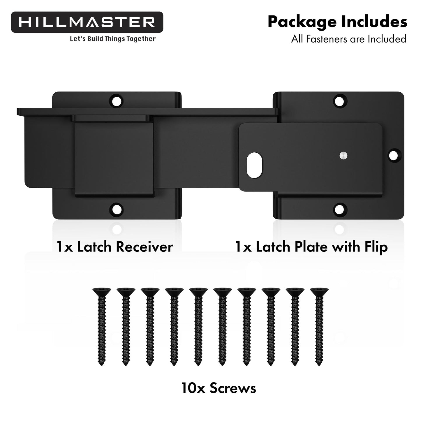 HILLMASTER Extra Heavy Duty Gate Flip Latch Lock with Padlock Hole,Rustic Farm Barn Door Latch for Wooden Fence,Gate Lock for Outdoor Fence,Gate Hardware Flip Latch for Sliding/Swing Door,Shed,Garage