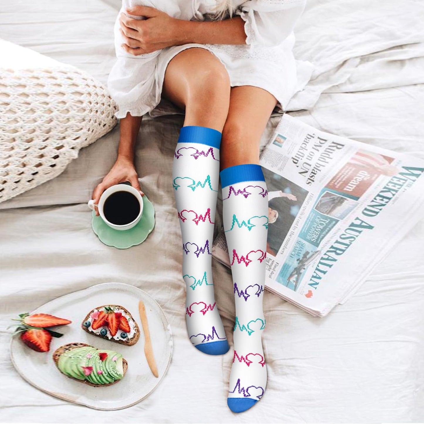 Bluemaple Copper Compression Socks - 6 Pack for Enhanced Circulation | Ideal for Medical, Running, and Athletic Use